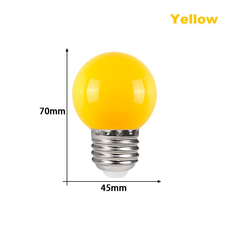10 stk LED-pære E27 LED-lampe 3W 1W AC 220V Lyspære Kald Varm Hvit Mer Farge Lampada LED Spotlys Bombilla Hjemmedekor Liten Lyspære