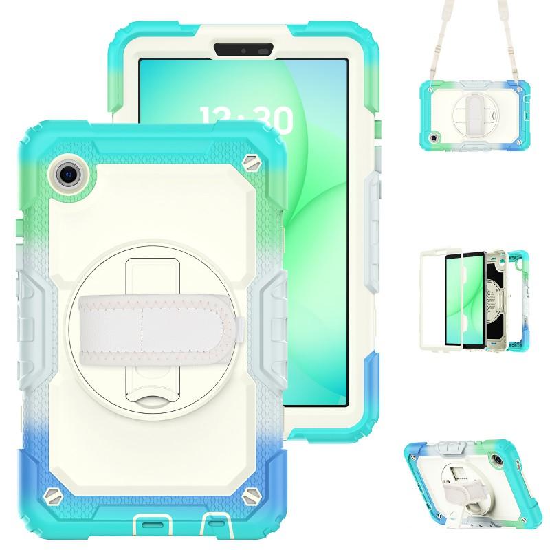 8.7 Inch Tablet Case Galaxy Tab A9 A11 X110 X133 With Silicone Bumper PC Back Shell Hand Strap Kickstand