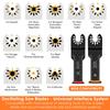 10Pcs Oscillating Saw Blades For Wood Metal Cutter Quick Release Extra-Long Reach Bi-Metal Multitool Blades Universal Saw Blades