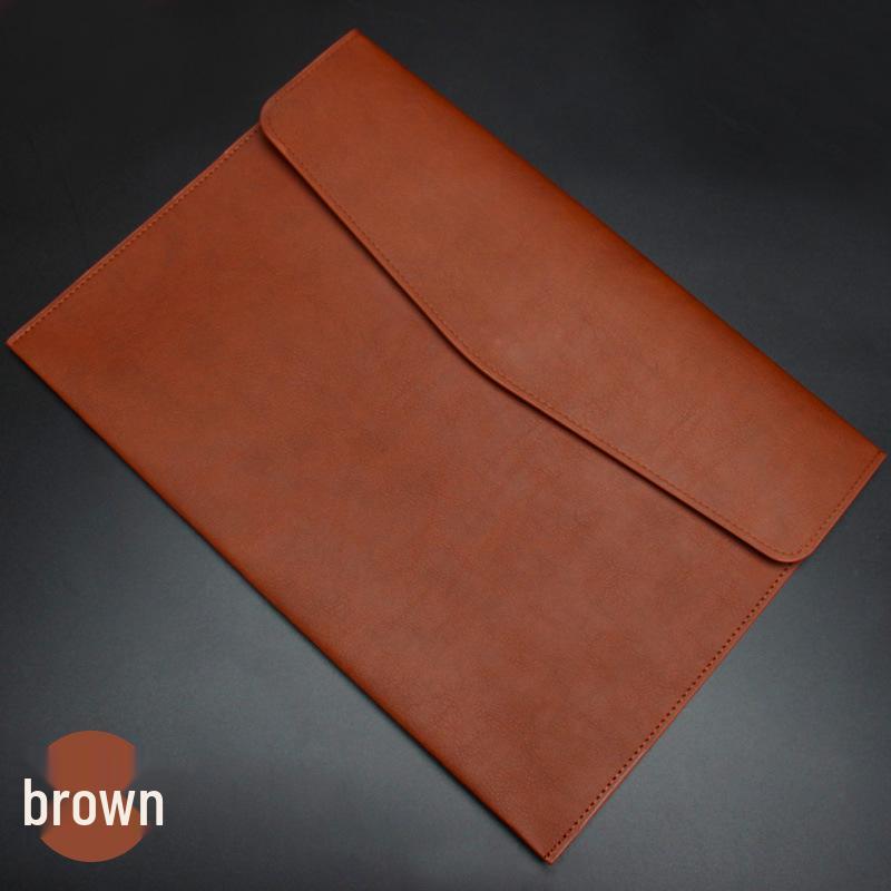 A4 Large Capacity PU Leather Document Bag - Customizable Logo