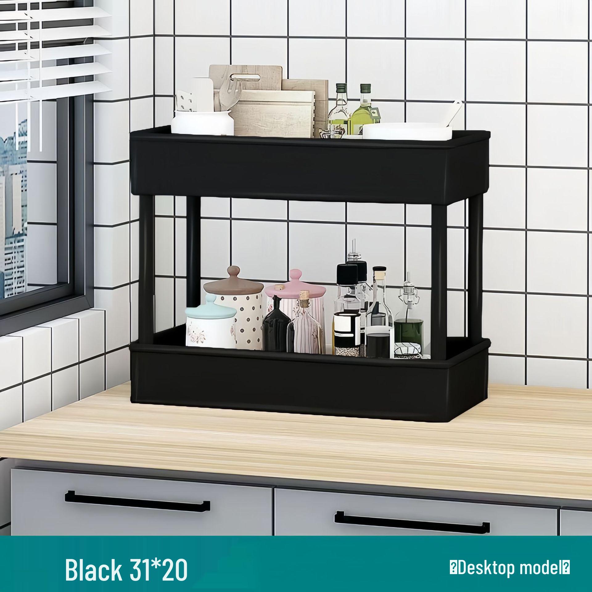Multi-Layer Floor-Standing Storage Rack for Bathroom, Living Room, and Kitchen Gaps