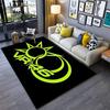 The Doctor Cartoon Character Black Carpet Mat Colorful Lettering Living Room Rug with Number 46 Round Logo Home Decoration
