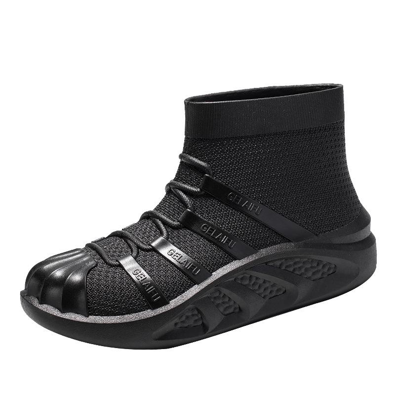 Men's rain shoes short tube fashionable and comfortable outer wear rubber shoes waterproof, non-slip and wear-resistant low rain boots in rainy days