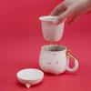 Edenus Lucky Cat Ceramic Tea Mug with Filter