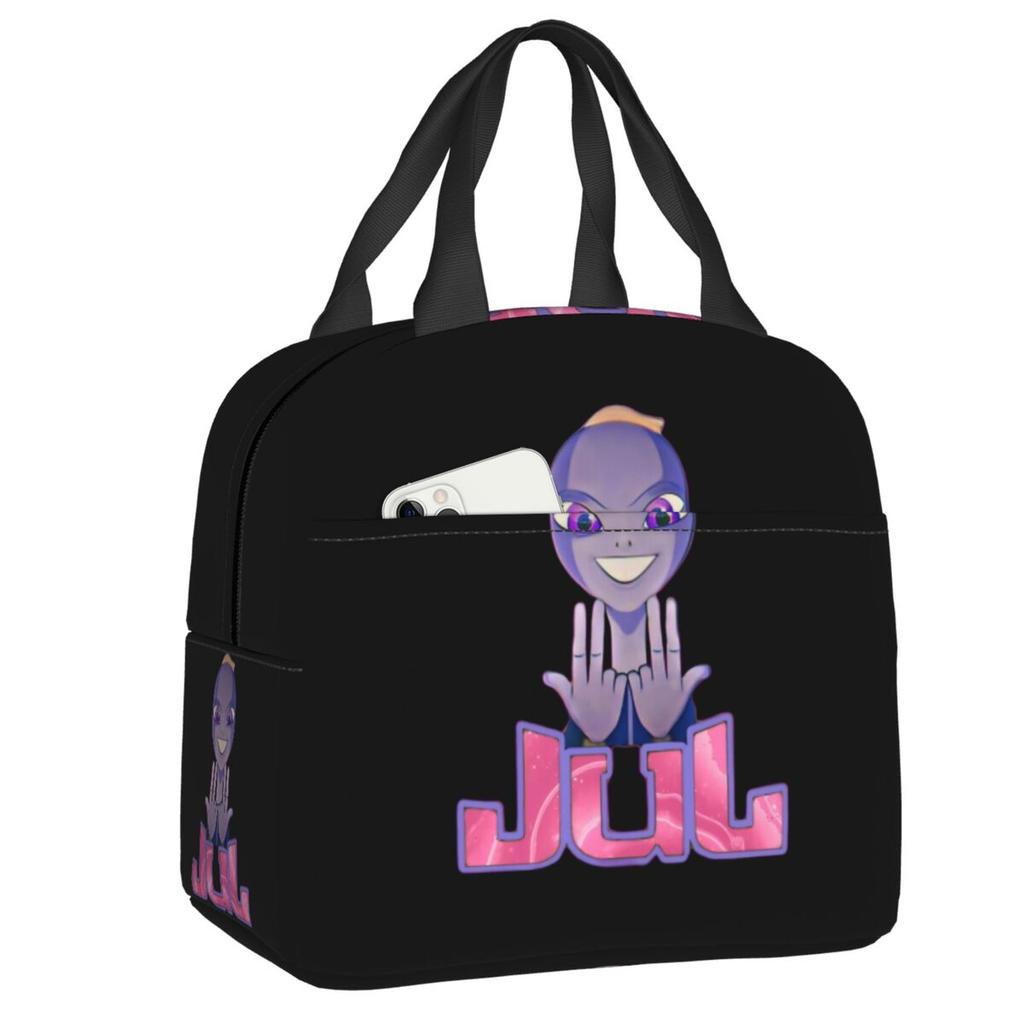 Custom Rapper Music Jul Insulated Lunch Tote Bag for Women Portable Thermal Cooler Food Lunch Box Work School Travel