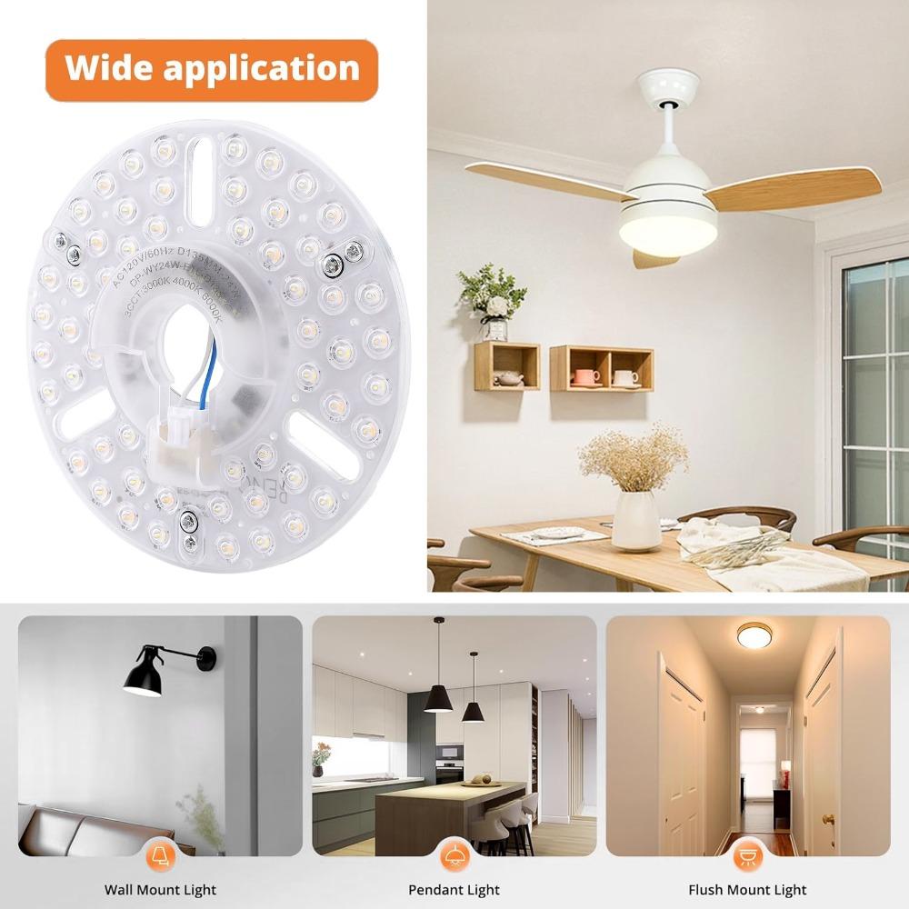 24W Ceiling Fan LED Light Replacement 5.3 Inch LED Fan Light Panel  Ceiling Light Replacement