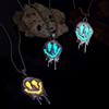 Zinc Zinc Alloy Halloween Skull Necklace Neck Jewelry Hip Hop Neck Chains Luminous Pendant Necklace  Gifts