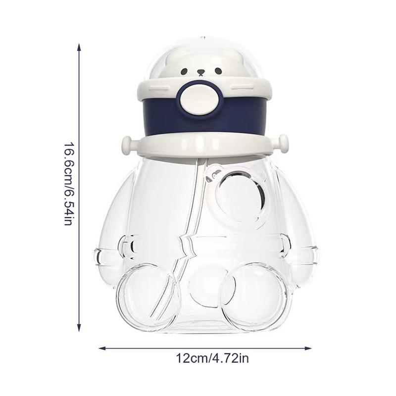 700ml Cute Kids Water Bottles With Straw For Girls Children's Large Capacity Kawaii Cartoon Student School Travel Water Cup