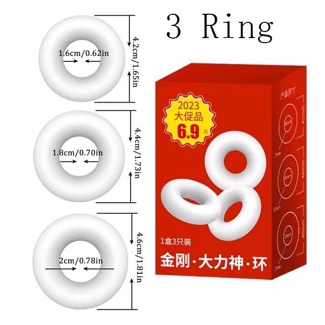 3pcs Penis Cock Rings Adult Goods For Men 18+ Delay Ejaculation Adult Sex Toys Multifunction For Long Lasting Cockring