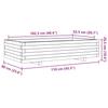 Plant Pot Wax Brown 110 X 60 X 26.5 Cm Solid Pine Wood