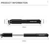 Portable Bike Pump With Hose Aluminum Alloy Bicycle Hand Air Pump Presta Schrader Valve Hand Inflator Cycling Accessories