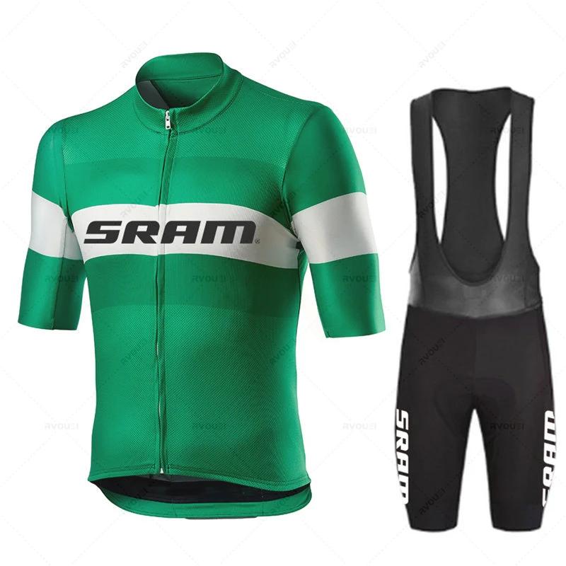 Sram Pro Cycling Clothing for Men, Road Bike Wear, Racing Clothes, Quick Dry, Bicycle Jersey Set, New
