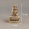 Brass Sakyamuni Figurines Miniatures Desktop Ornament Antique Copper Dharma Master Statue Decorations