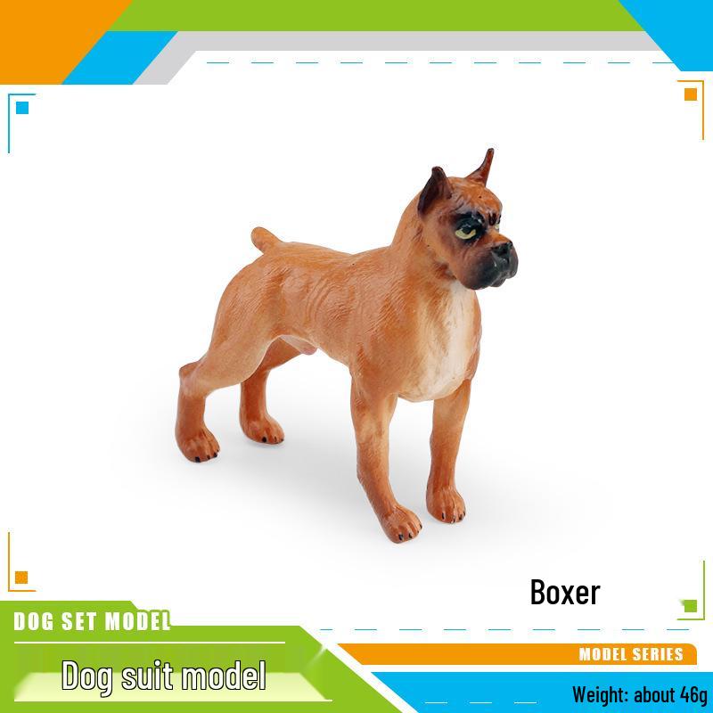 Shar Pei & Schnauzer Simulation Model: Children s Cognitive Pet Dog Desktop Ornament