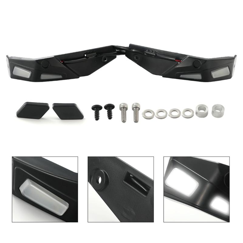 1 Pair Handguards with LED Lights for Can Am Ryker 600 900 Sport & Rally Edition Hand Guards Protector Kit & LED Lamp