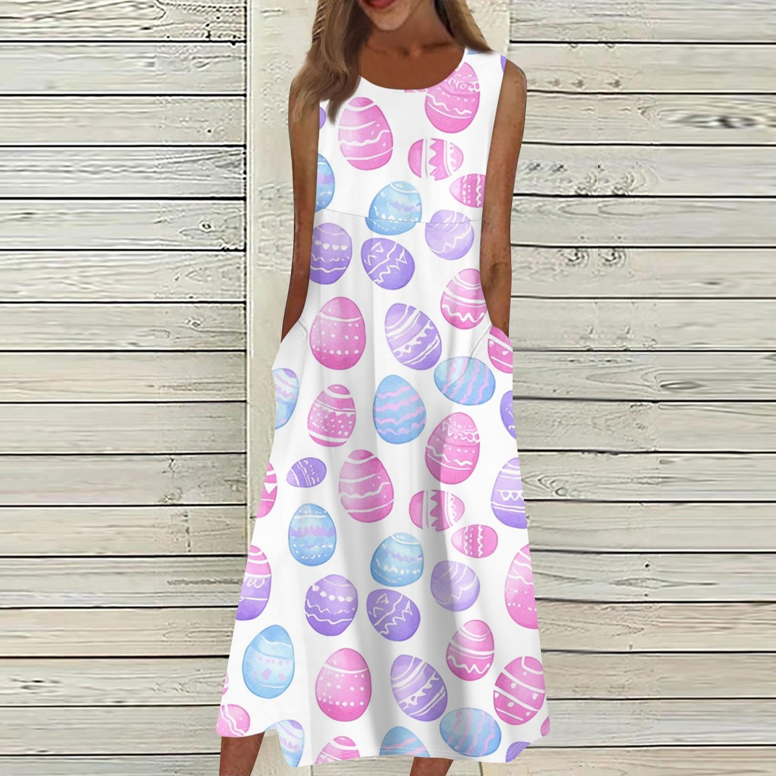 

Жен. Повседневные платья с принтом Круглый вырез Классический Классический На открытом воздухе Повседневные Без рукавов Свободные платья XL фиолетовый