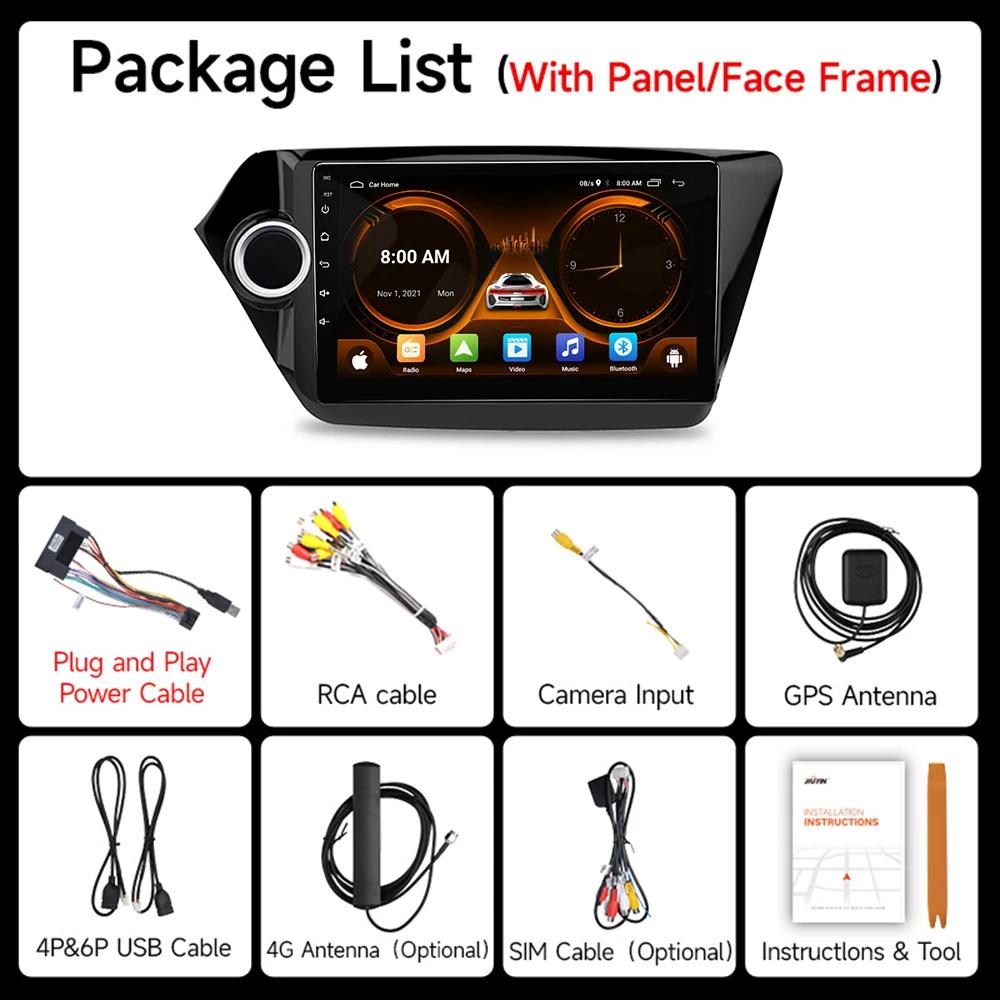 Jiuyu AI Voice 2 din Android Auto Radio For  KIA RIO 3 2011 2012-2016  Carplay 4G Car Multimedia GPS 2din autoradio