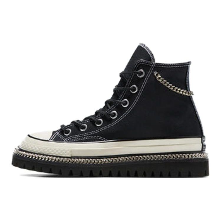

Converse Chuck 70 Отделка цепочкой Удобные Модные Прочные Полувысокие парусиновые кроссовки Унисекс Кроссовки Черные A09547C 41.5