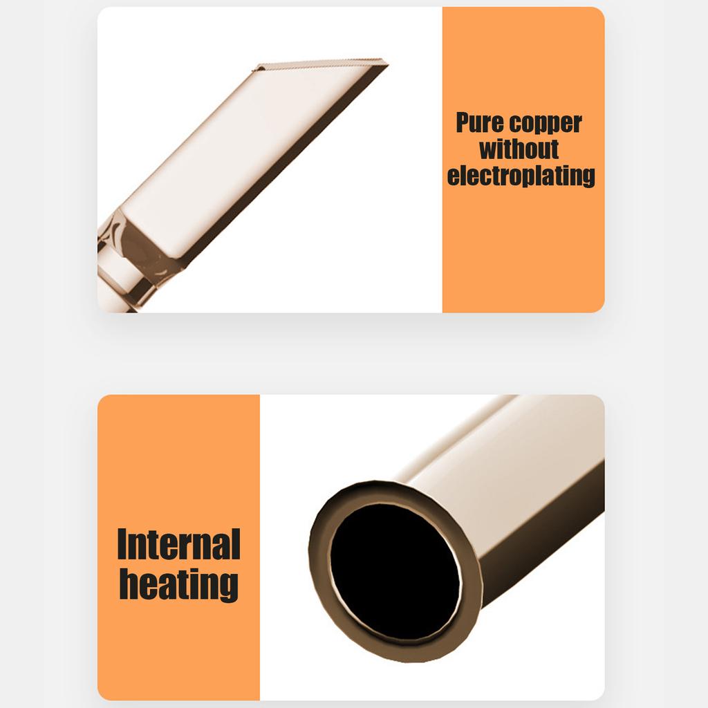 Easy To Replace 5Pieces Copper Soldering Iron Tip Suitable for Circuit Board and Appliance Repairs Small Appliance Fixes