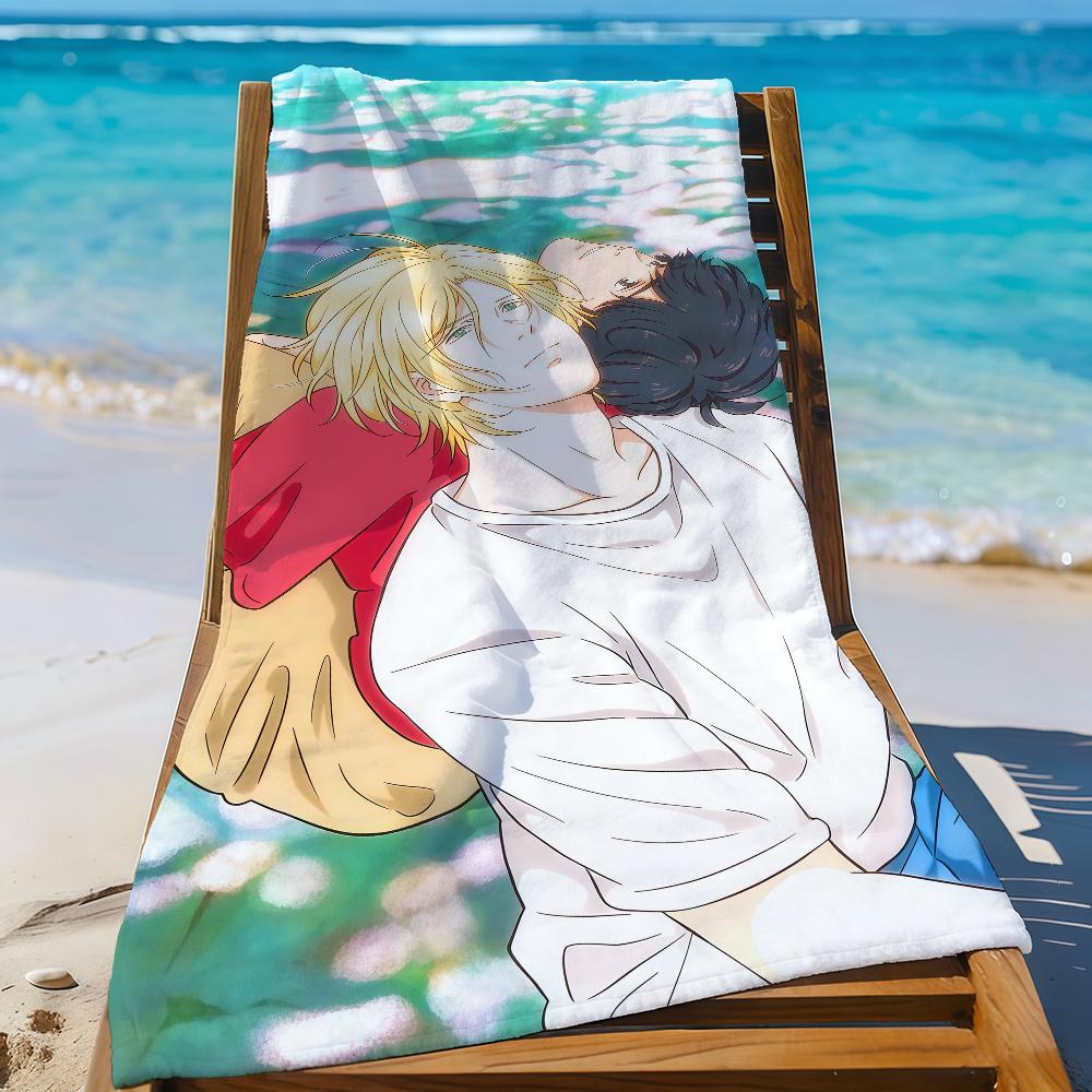 Anime B-Banana Fish Towel Sports Quick Dry Travel Camping Gear Sandproof Soft Light Large Beach Towel
