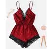 Fashion Women Sexy Lingerie Girl V-neck Lace Splice Bodysuit Sleepwear Bodydoll