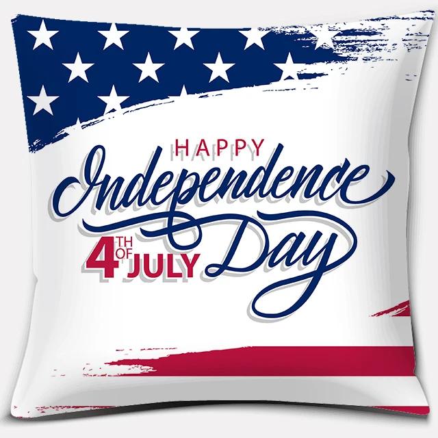 American Independence Day Series Love Usa Printed Square Home Decoration Pillowcase Cojines Decorativos Para Sof Akcesoria Kuch