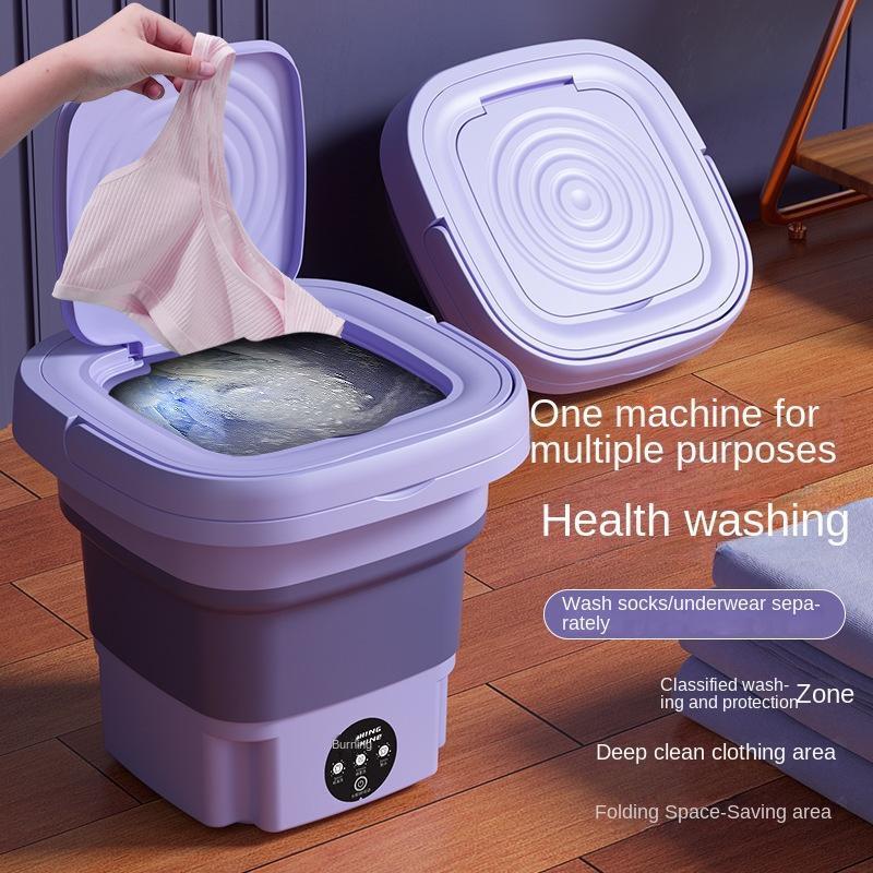 Household small folding washing machine, student dormitory underwear, socks, mini washing machine, portable washing bucket