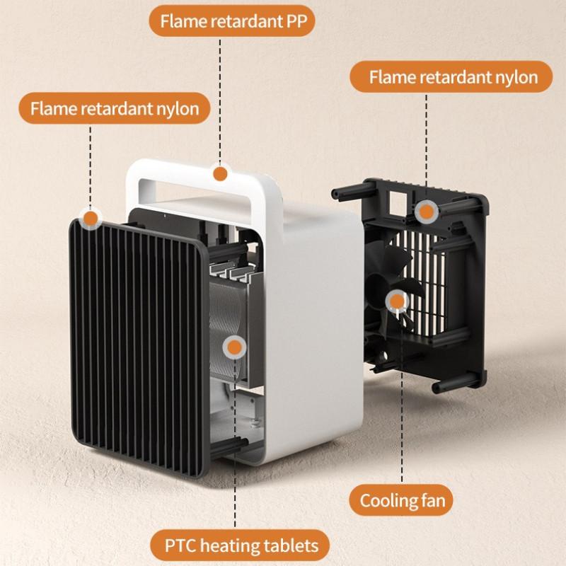900W Small Portable Hot Air Blower Household Winter Electric Heater Office Desktop Mini Warm Air Fan