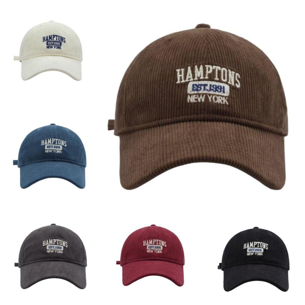 Sun Protection Baseball Cap Versatile Sports Hat Casual Corduroy Cap  Spring/Summer