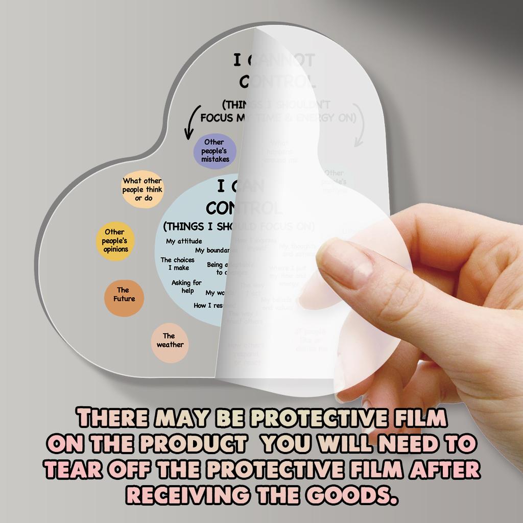 1PC Heartfelt Mental Health Decor Acrylic Plaque Sign Inspirational Things I Can Control Artwork,Therapist Office Room Decor