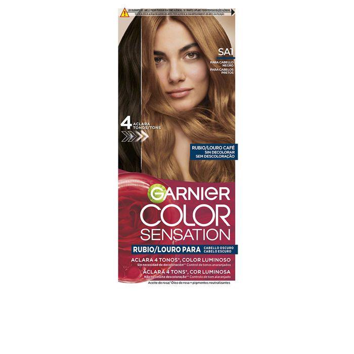 COLOR SENSATION teinture blonde lumineuse sans décoloration pour cheveux foncés #Louro Café 5 u