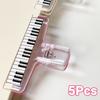 5Pcs Piano Pattern Acrylic Music Stand Transparent Acrylic Score Holder Office Folder Office Use