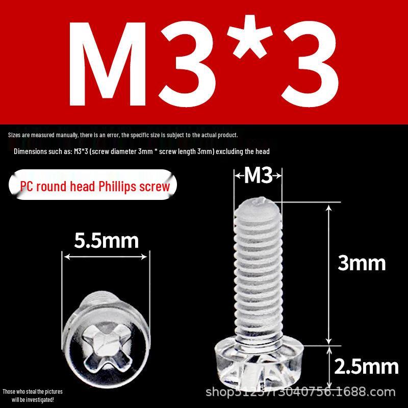 Transparent Acrylic Sheet with PC Screws and Philips Round Head Nut for DIY Fish Tank.