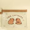 Cartoon Capybara Document Bag PVC Information Pack Test Paper Storage Bag A4 File Bag  Student