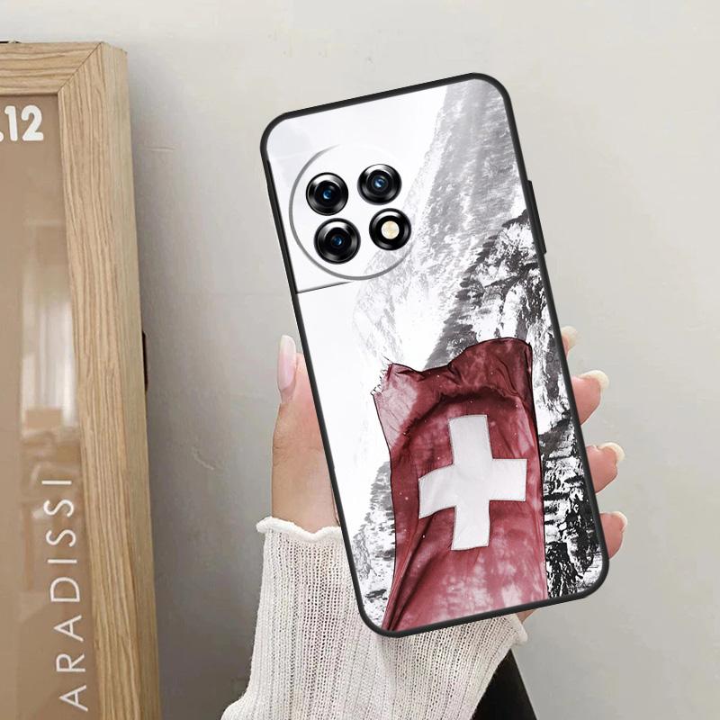 Switzerland Swiss Flag Case For OnePlus Nord 5 CE 4 3 2 Lite N20 N30 OnePlus 15 13 12 R 10T 13T 10R 8T 9 10 11 Cover