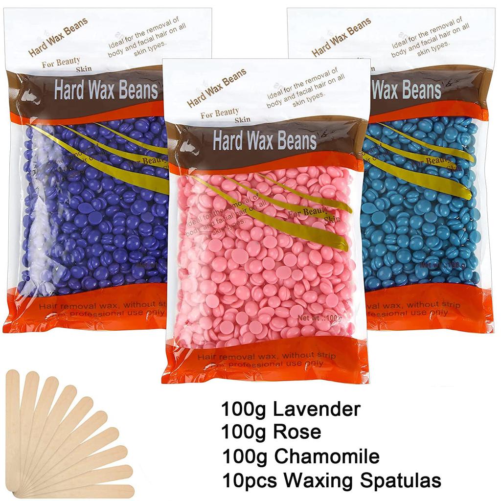 300g Hair Removal Wax Beans Hard Wax Beans Film Wax Bead Depilatory Removing Pellet Waxing Bikini Face Hair Removal Bean
