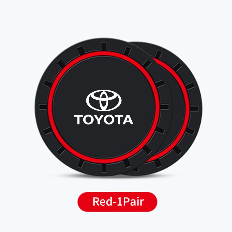 2026 New For Toyota 2pcs Silicone Car Water Cup Holder Coaster Anti Slip Pad Mat For Toyota Avalon Verso Fortuner 4Runner Highla