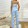 Women's Homewear Lace Camisole Trousers Set of Comfortable Stretch Home Leisure Can Be Worn Outside Pajamas