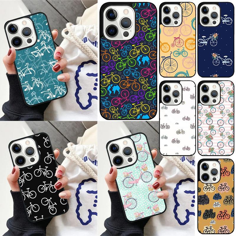 Bike Pattern Phone Case For iPhone 17 Air 15 16e 14 13 Pro Max Coque 12 11 Pro Max PLUS cover