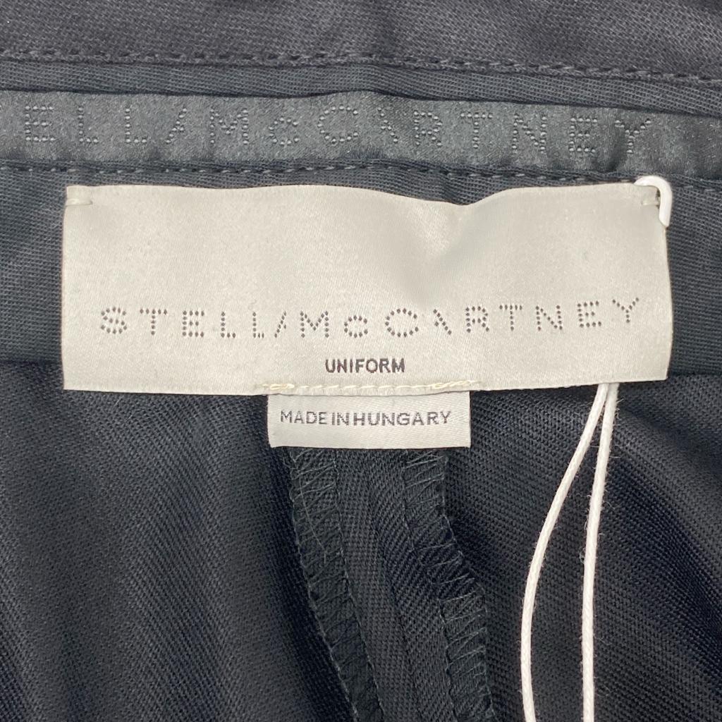 Stella Mccartney 531844 Svarte ullbukser med sidesglidelås, senterfold og avsmalnende ben Deler 34 svartBrukt