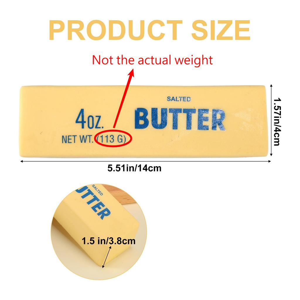 Realistic Butter Stick Squishy Toy Slow Rising Soft Squeeze Sensory Fidget Toy Stress Anxiety Relief For Adults Autism Adhd Gift