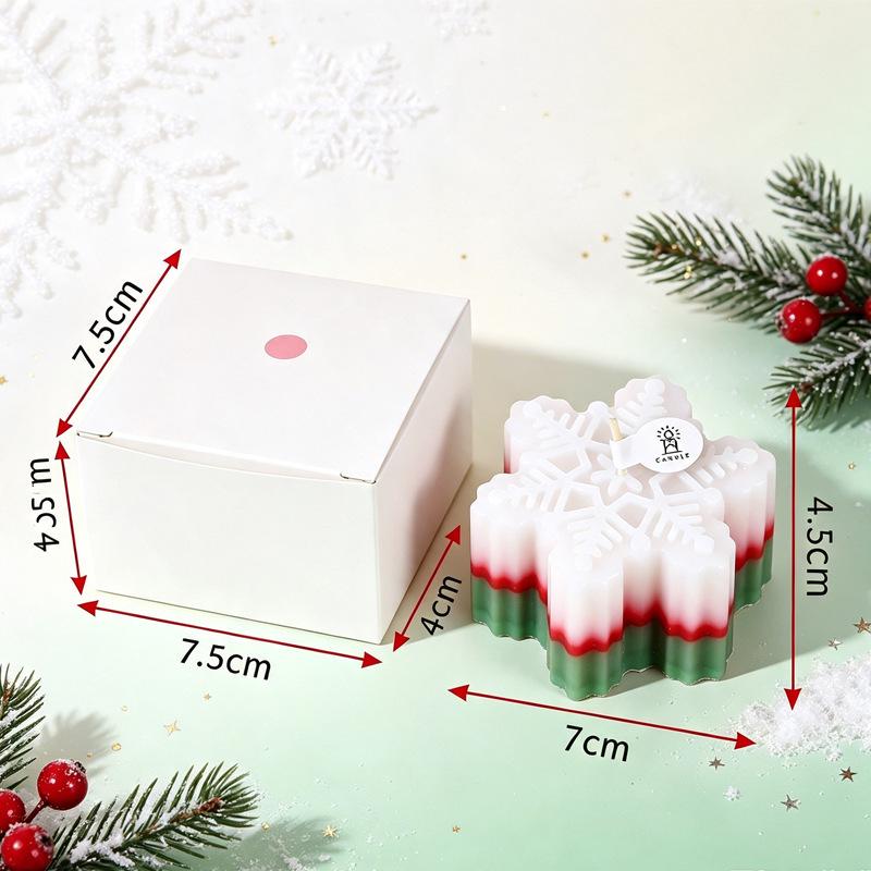 Christmas Tree & Reindeer Snowflake Scented Candles – Festive Holiday Souvenirs