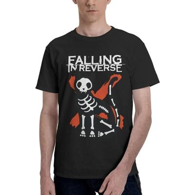 Madabo Falling In Reverse Cat X-Ray Unisex-Adult Crew Neck Short Sleeve Cotton T-Shirt Black
