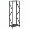 VidaXL Anthracite Firewood Rack 34x25x100 Cm, Fireplace Log Holder, Log Holder, Log Rack 864325