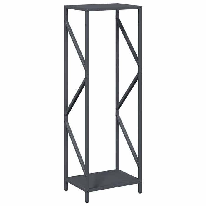 VidaXL Anthracite Firewood Rack 34x25x100 Cm, Fireplace Log Holder, Log Holder, Log Rack 864325