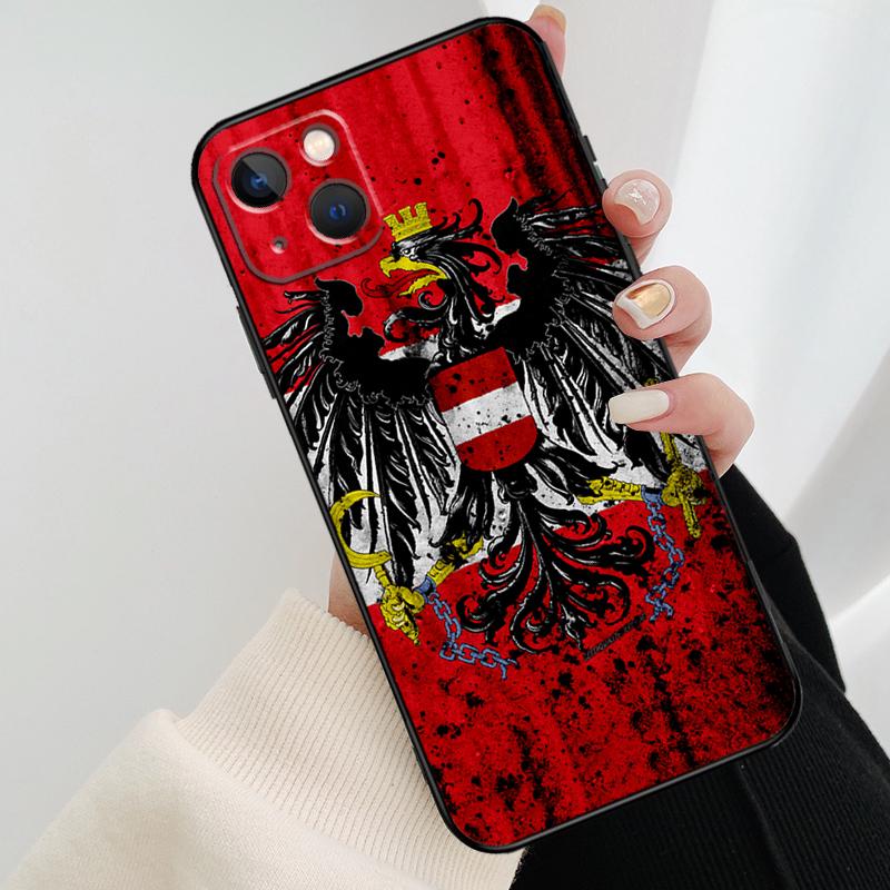 

Austria Flag Phone Case For iPhone 15 Pro Max 14 13 12 11 16 Pro Max mini XR 15 16 Plus 16e Cover Coque iPhone 12Pro MAX
