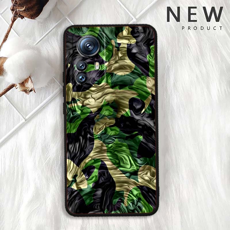 Creative Camouflage Pattern Phone Case For Xiaomi Mi 15 14 13 13T 12 12T 12S 11 11i 11T Pro Ultra Lite 5G Black Soft