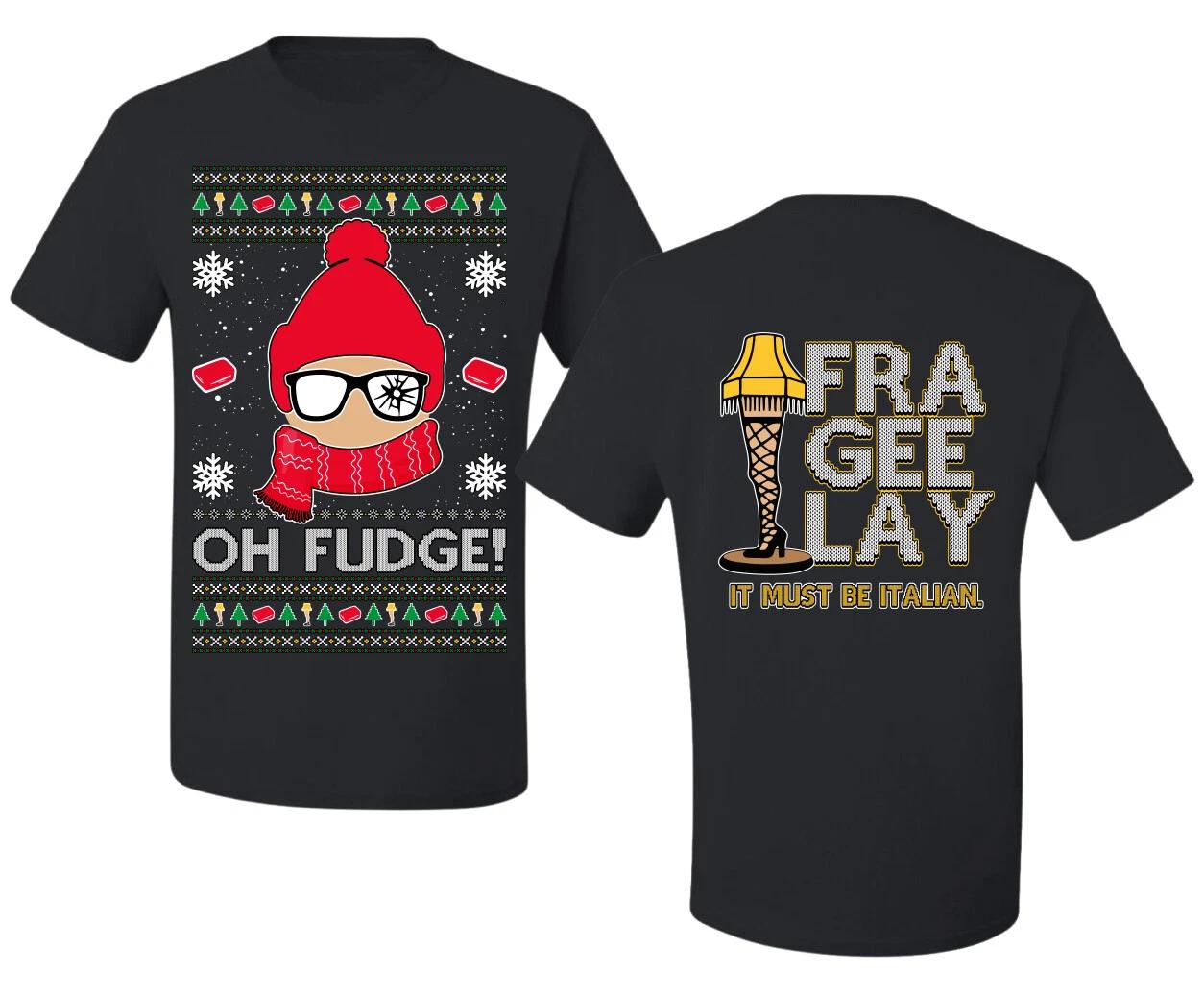 Oh Fudge Funny StoryFront and Back Men s Graphic T- Shirt M