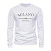 Mens Spring And Autumn Casual Fashion Loose Large Size Paris Pattern Printed Pullover Long Sleeve Gradient Round Neck Sweatshirt