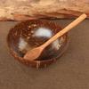 Natural Coconut Bowl Spoon Set Creative Coconut Shell Fruit Salad Noodle Rice Bowl Wooden Bowl Tableware Restaurant Kitchen